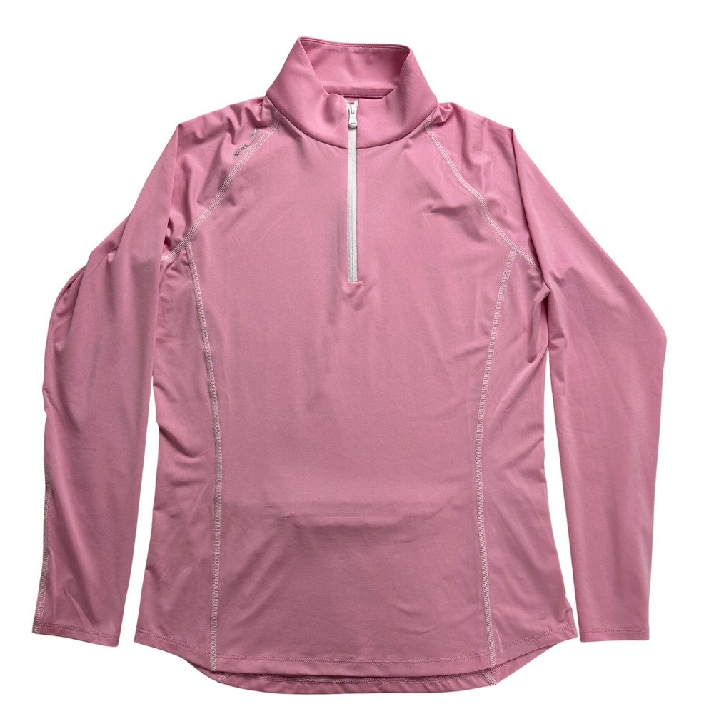 RLX Ralph Lauren Womens Pink Quarter Zip Pullover Long Sleeve Golf Shirt Small